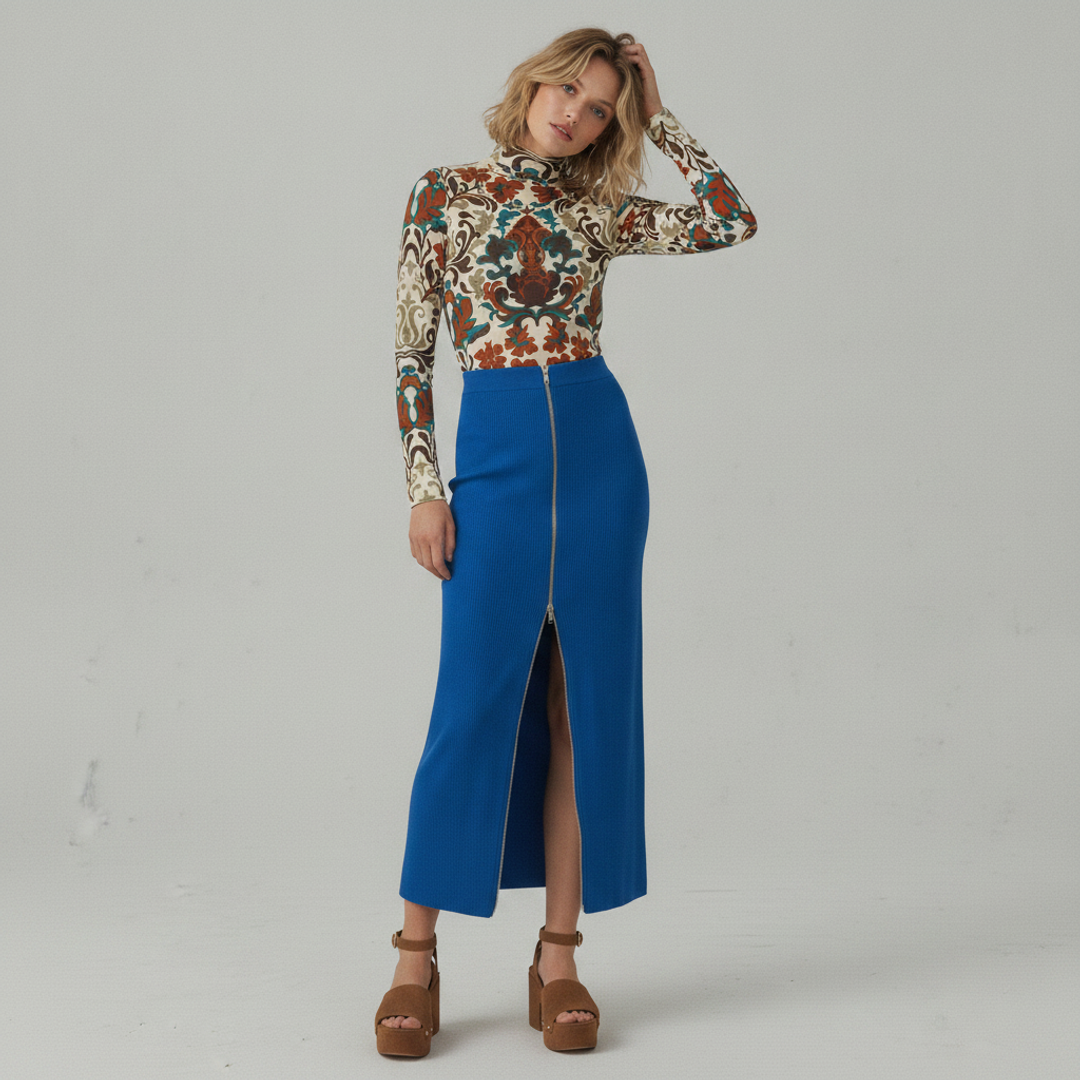 Piper Top + Sabrina Zip Up Skirt + Halo Platform Sandals