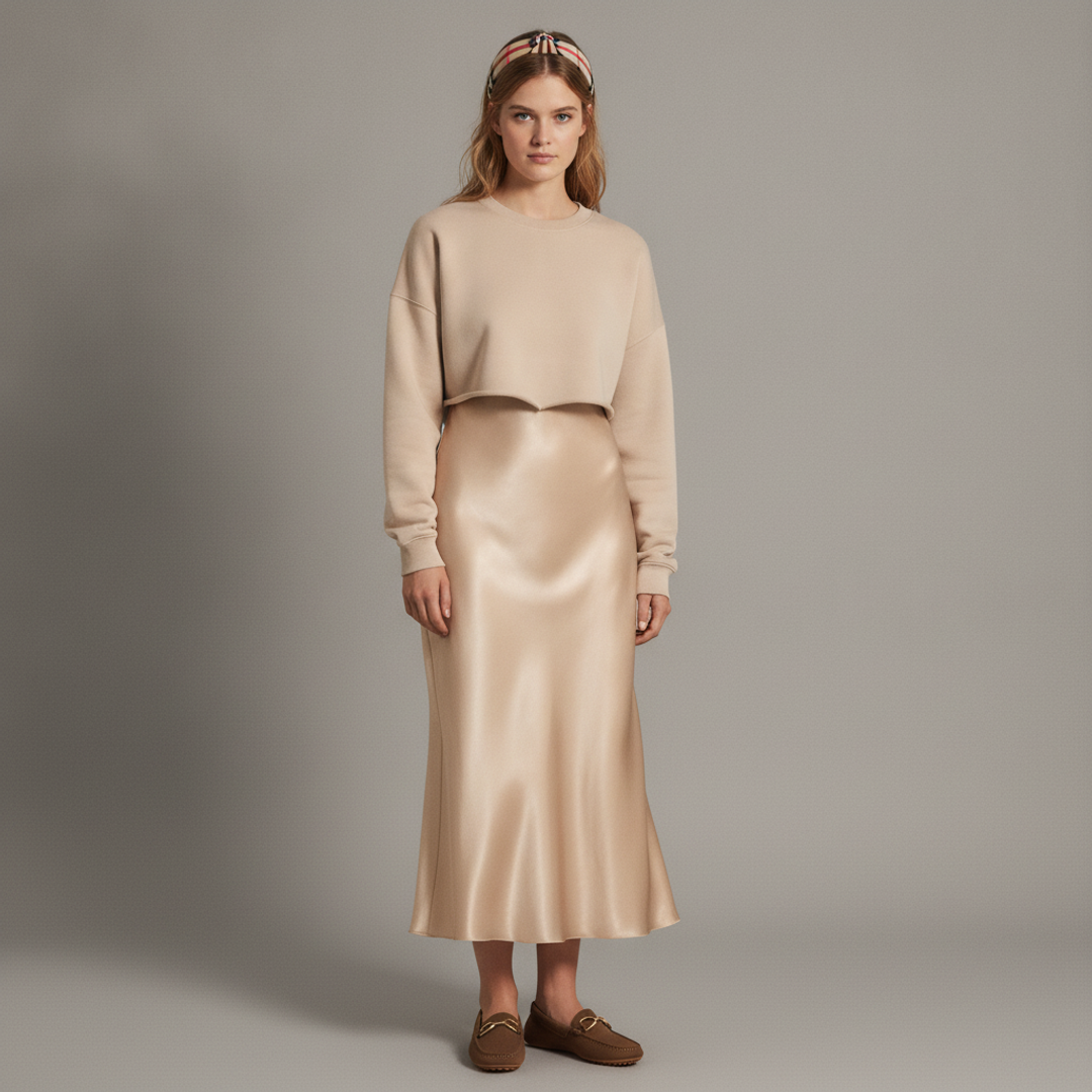 ALCEA ROSEA Long Satin + Extreme Cropped Pullover + The Double Bit Driver