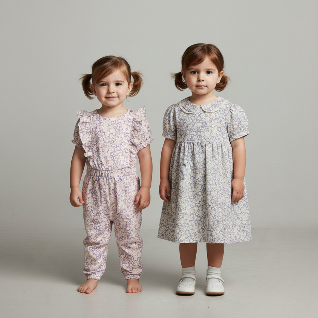 Sofia Grainge Blue Ivory Sisters Matching