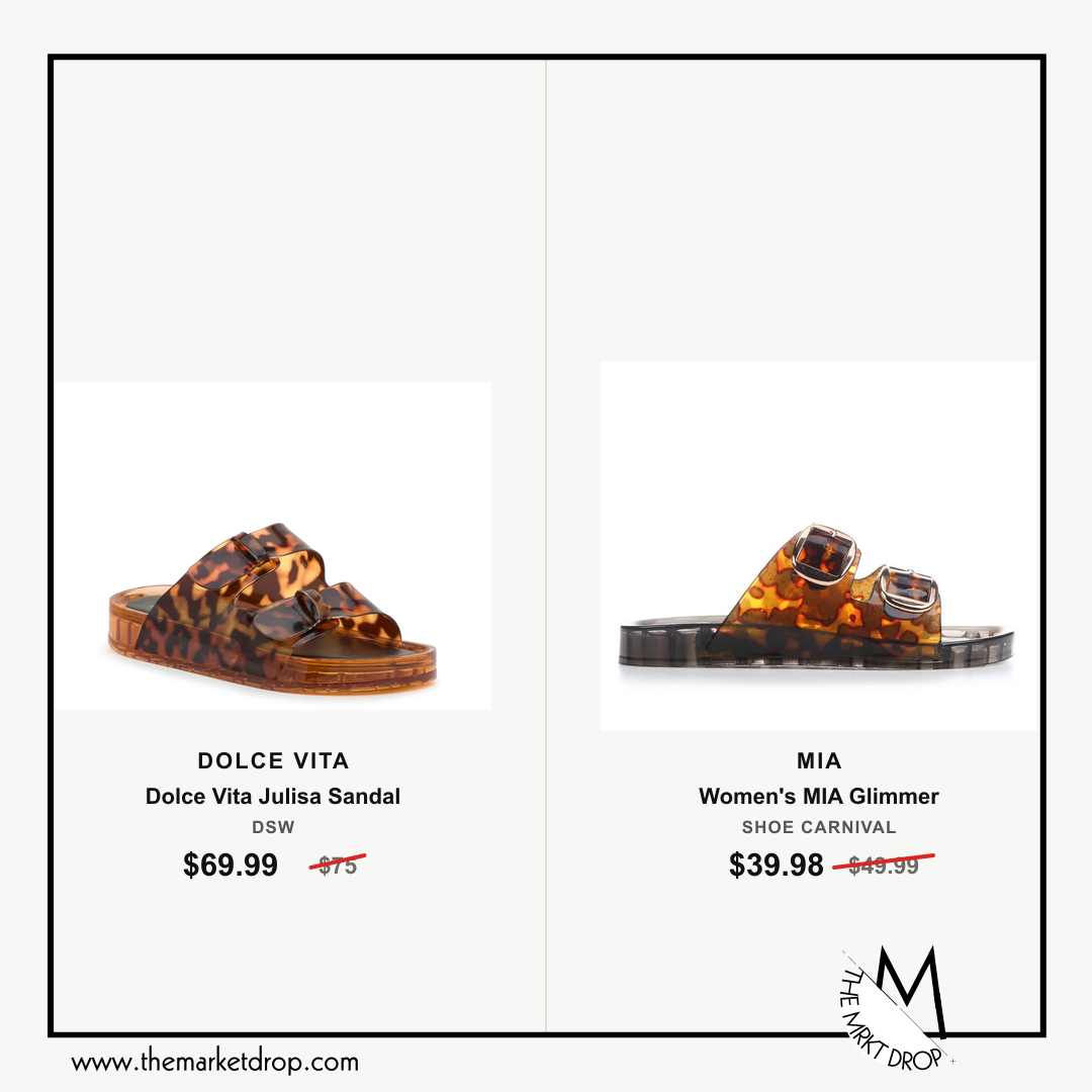 Jelly Double Strap Tortoise Sandals