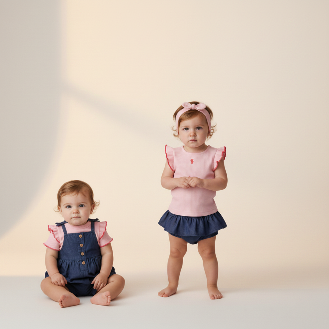 Big Sister Little Sister Chambray Set Family Matching