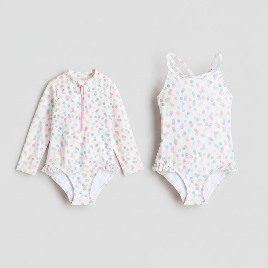 Colorfol Dot Bathing Suit Family
