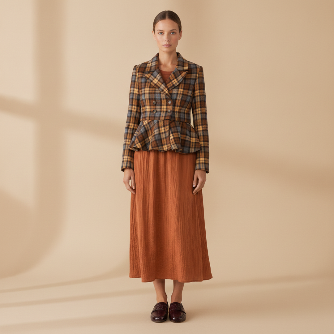 Briar Blazer in Cocoa + Wonderly Women's Sleeveless Mixed + Mini Everly Patent Loafer