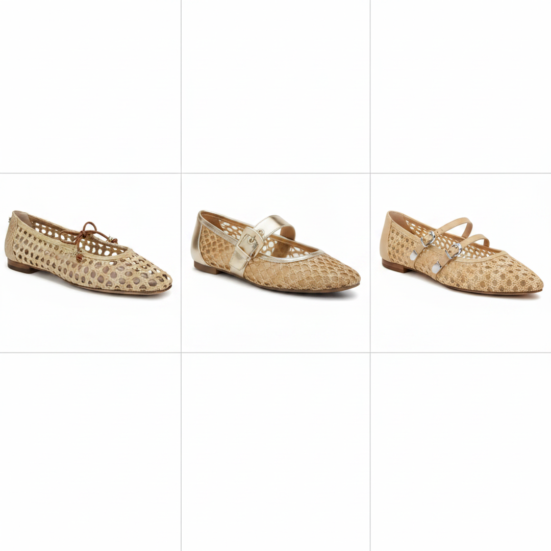 Buckled Woven Flats