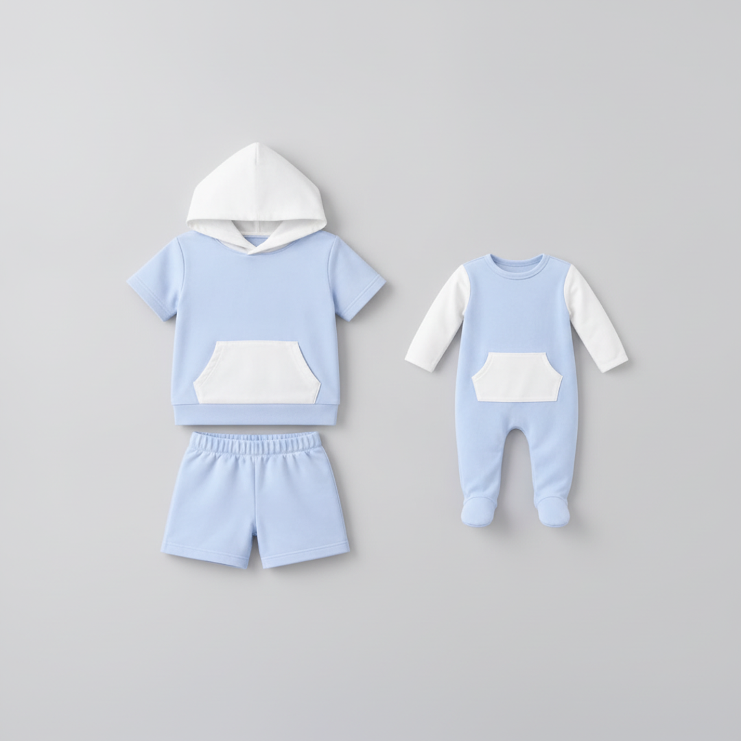 Color Block Blue Niche Bebe