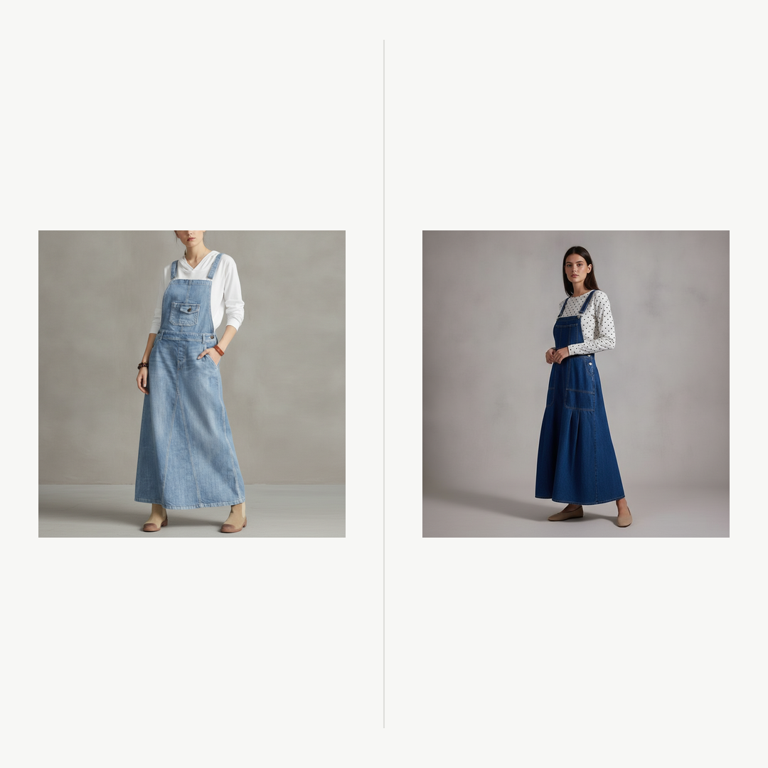 One-Piece Denim Jumper Looks
