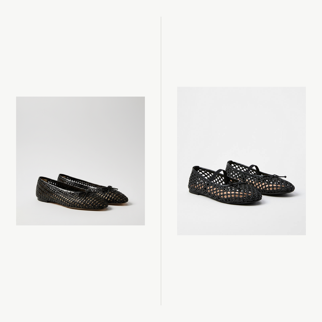 Black Woven Flats