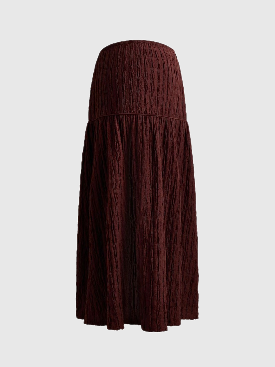 Mama Textured Jersey Midi Skirt