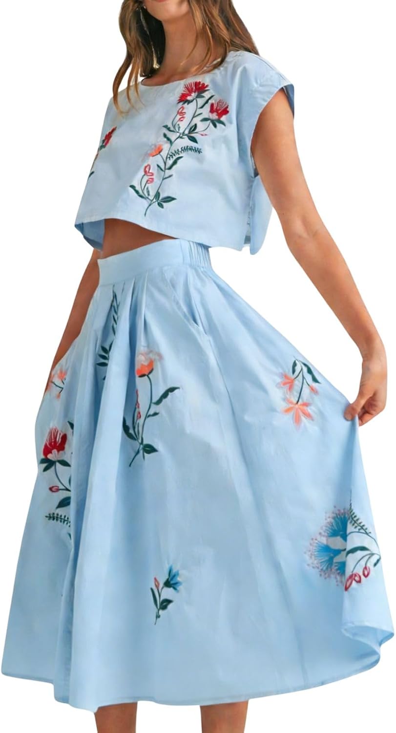 Yinawsky Floral Fit-and-Flare Dress
