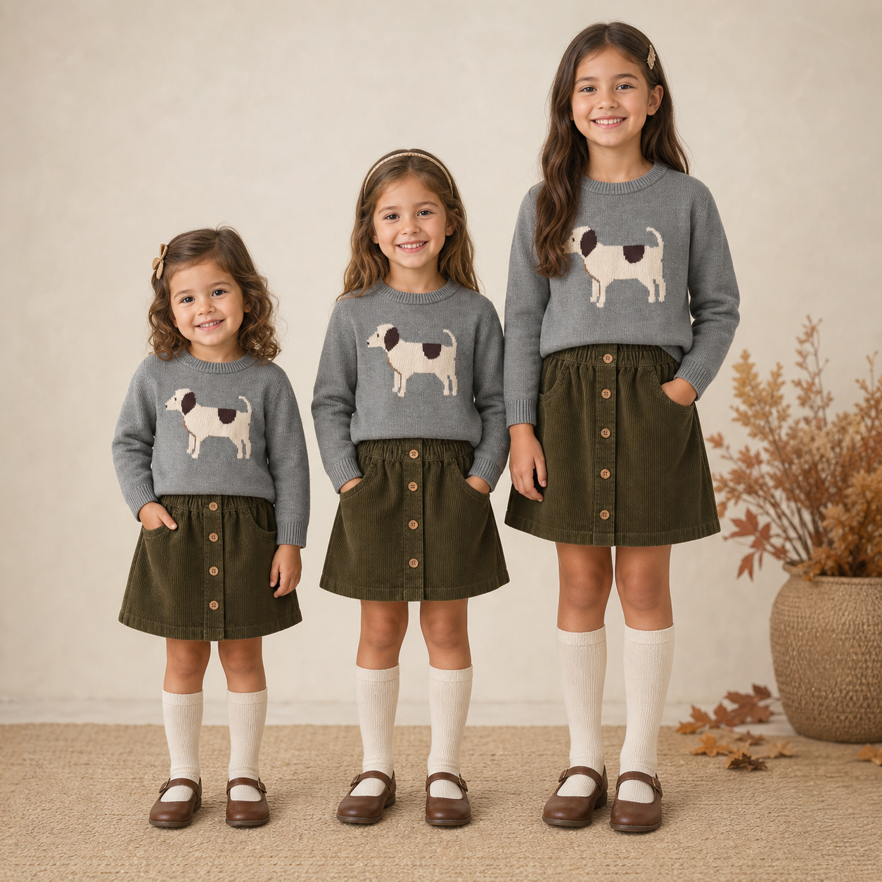 Girls Organic Cotton Corduroy Skirt