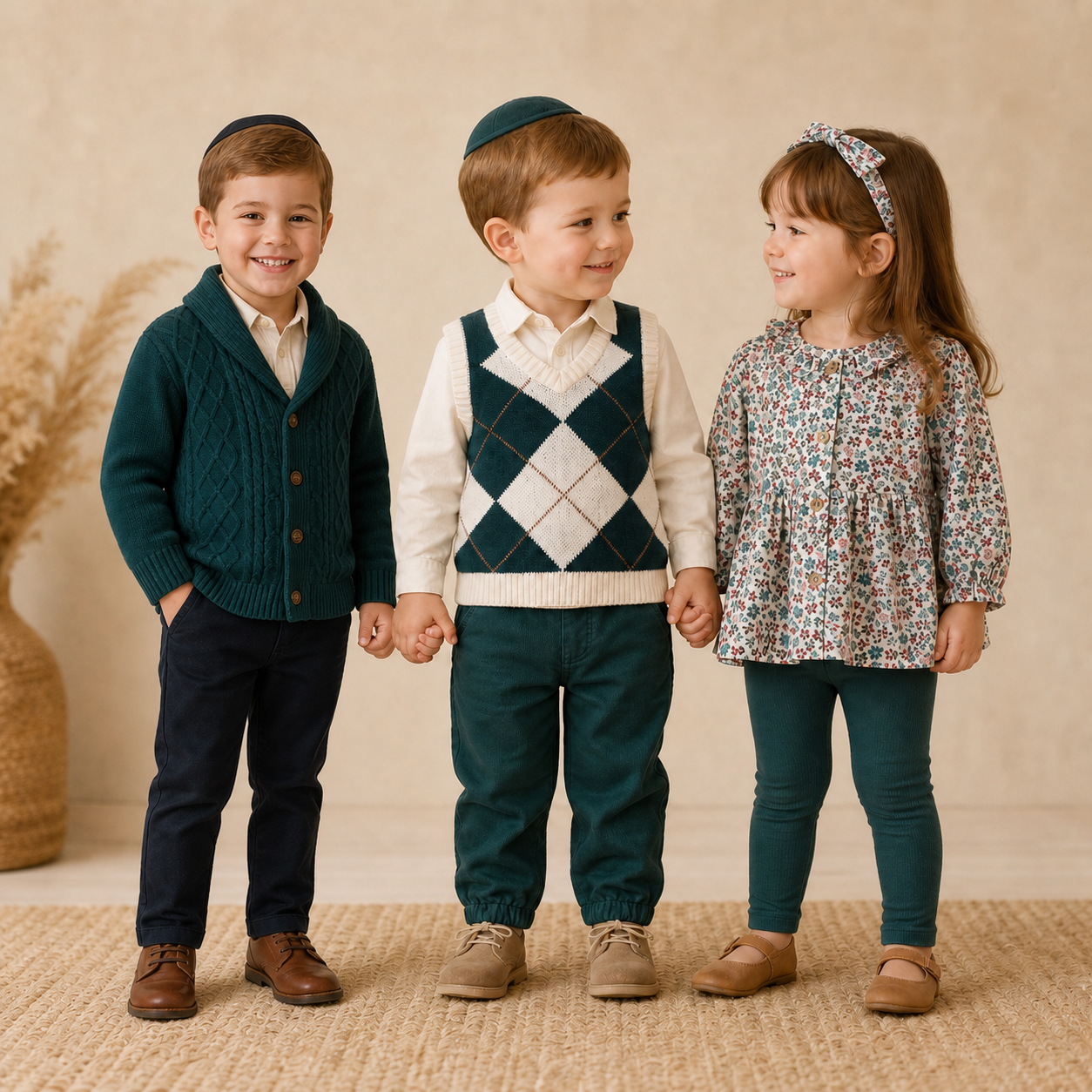 Toddler Boy Sweater Cardigan — Dark Green