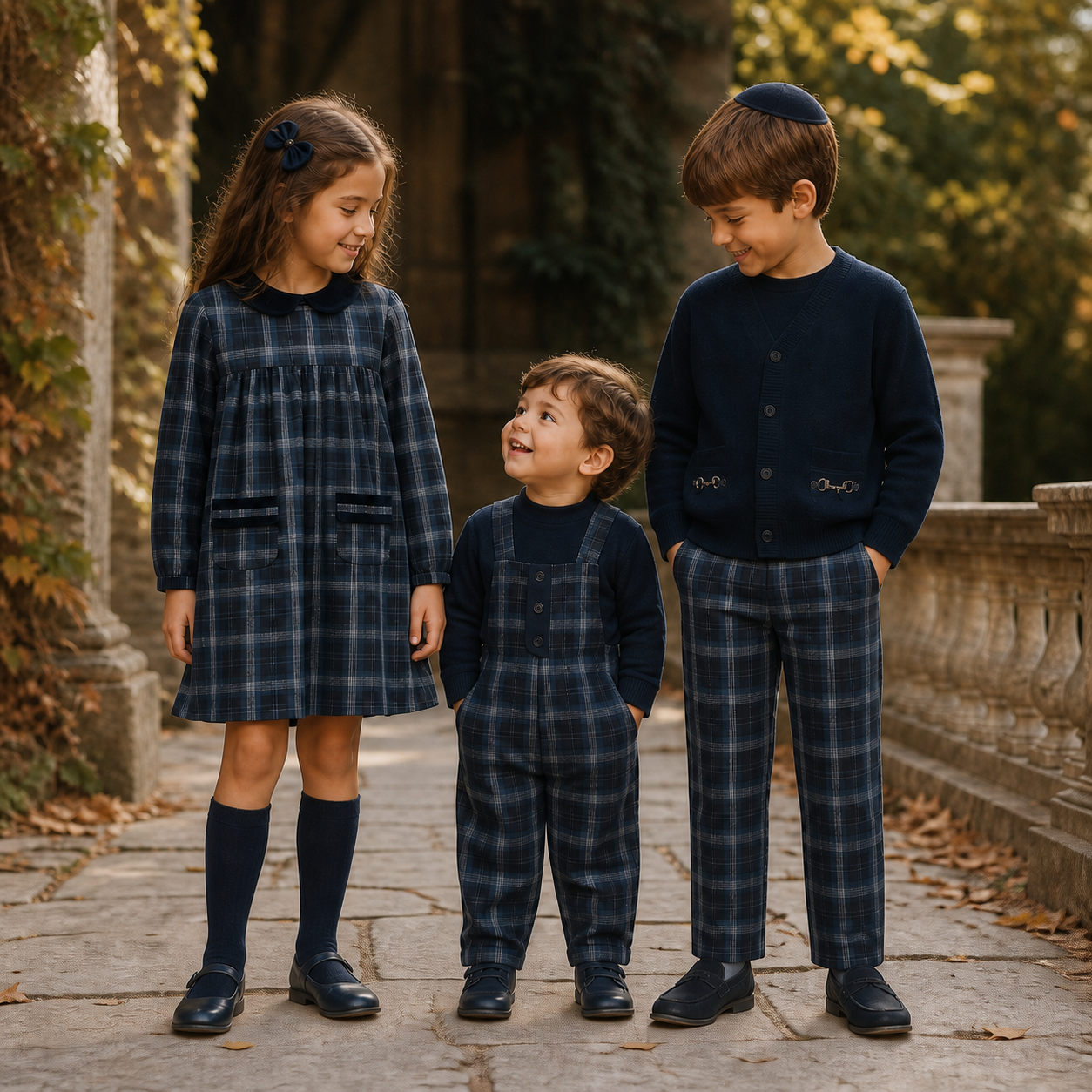 Ely's Blue Plaid Family
