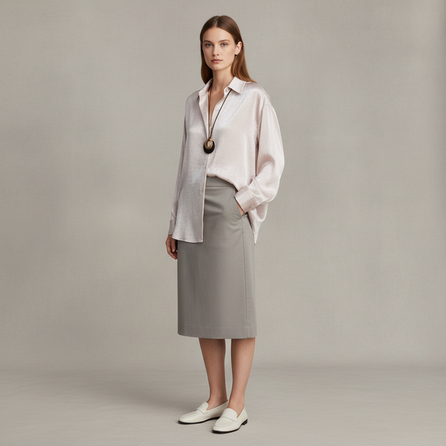 Oversized Satin Shirt - Exclusive