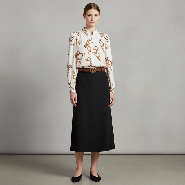 T Tahari Long Sleeved Button Down Blouse
