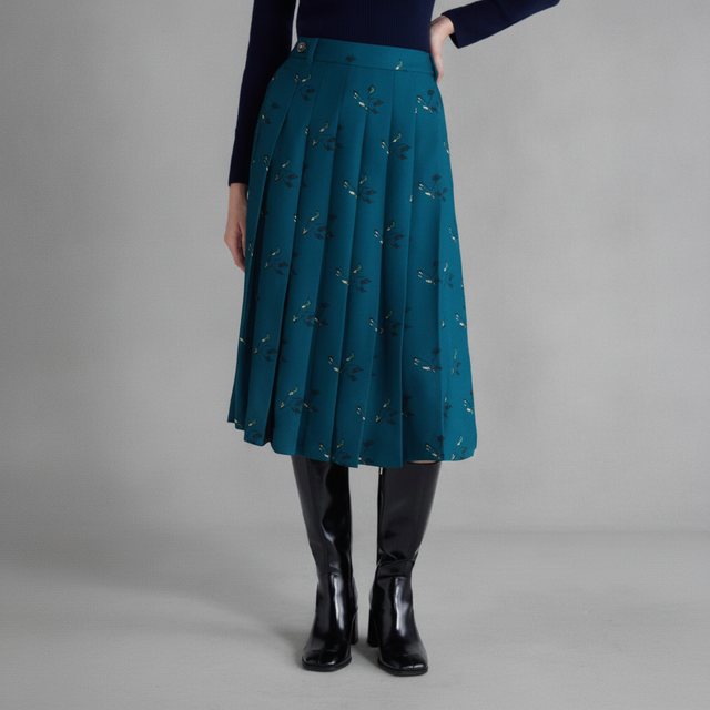 Free Assembly Women’s and Women’s Plus Pleated Tab Waist Midi Skirt, Sizes 0-28W