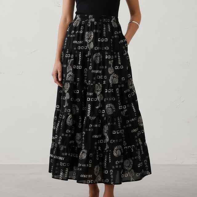 Tiered Maxi Skirt