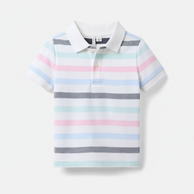 The Classic Striped Pique Polo