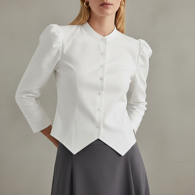 Tankaneo Sleeve Cotton Blouse