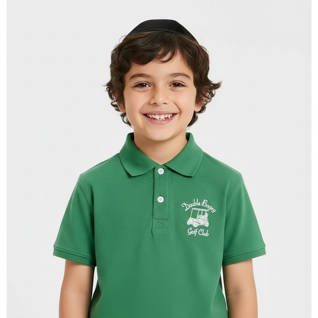 Boys' Short Sleeve Double Bogey Golf Club Graphic Polo Shirt - Cat & Jack