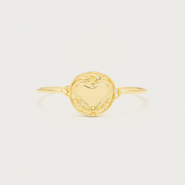 Heart coin bracelet