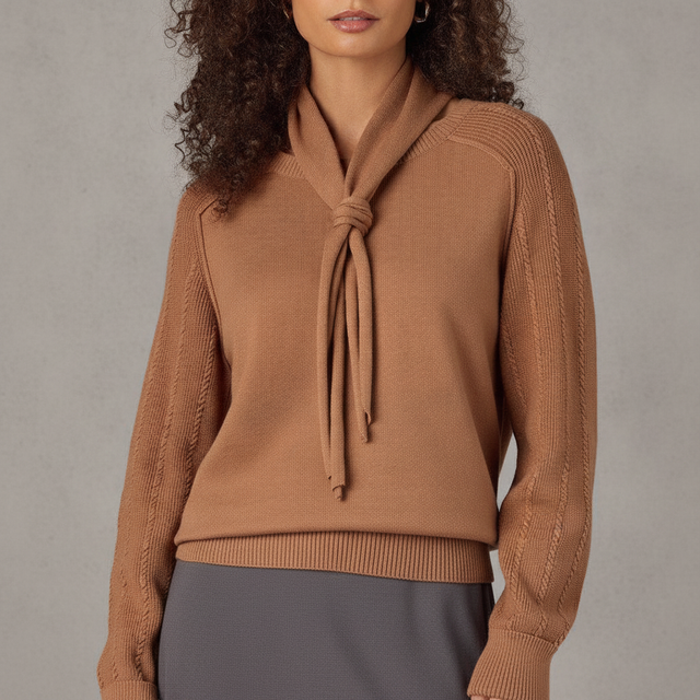 Tie Neck Sweater