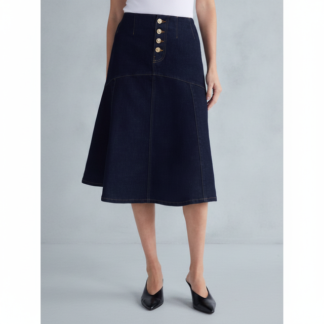 Scoop Women's and Women's Plus Flare Midi Skirt, Sizes XS-4X