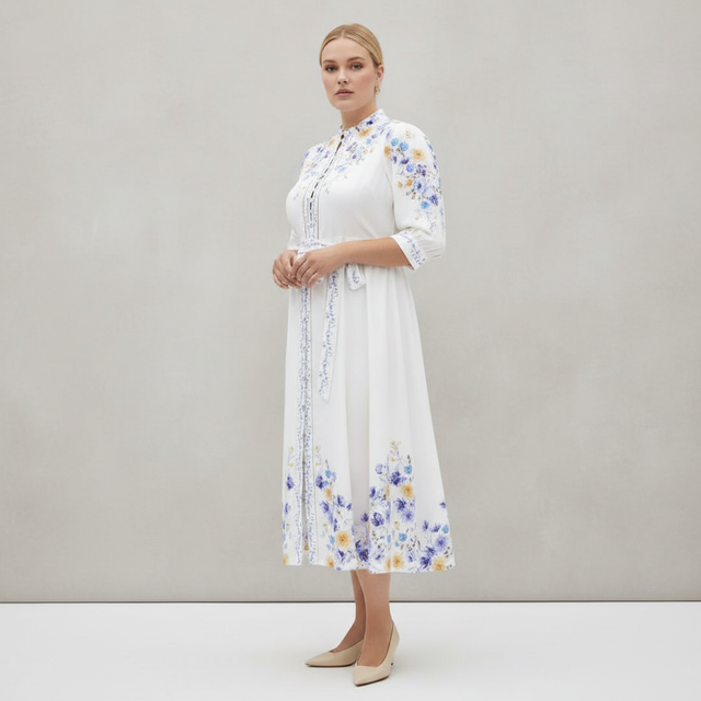 Annabelle Belted Midi Shirtdress