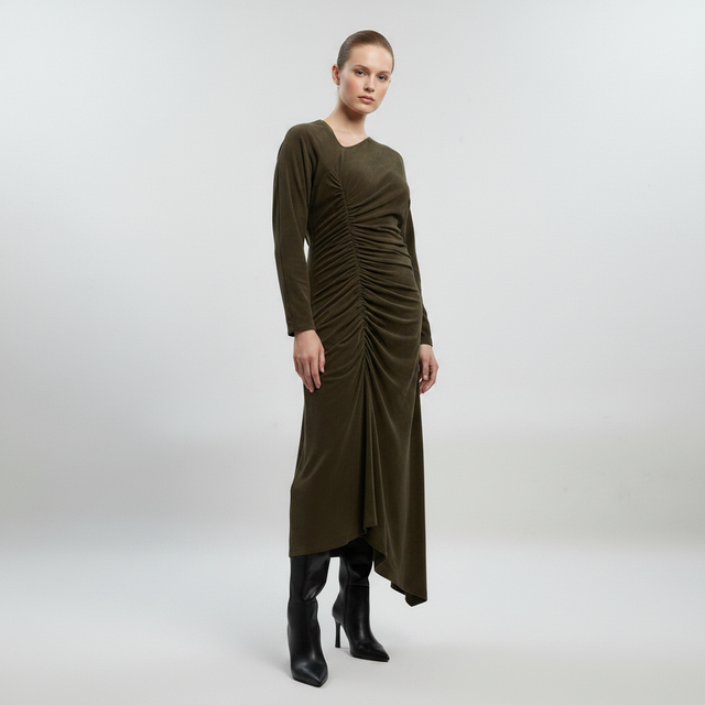 Karen Millen brushed textured jersey midi dress