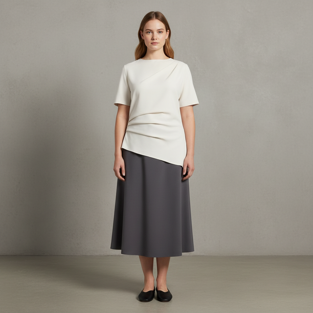 Estelle Plus Sasha Pleated Top