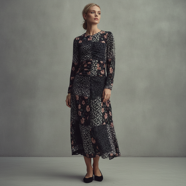 Michalie Midi- Patchwork Floral