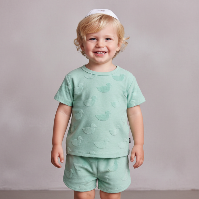  2pc Short Sleeve Duck Print Set