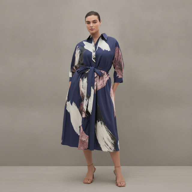 CITY CHIC Women's Angel Print Shirt Dress