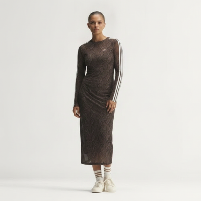 SNAKE PRINT MAXI DRESS