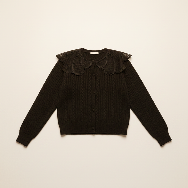 Lace-Collar Cardigan