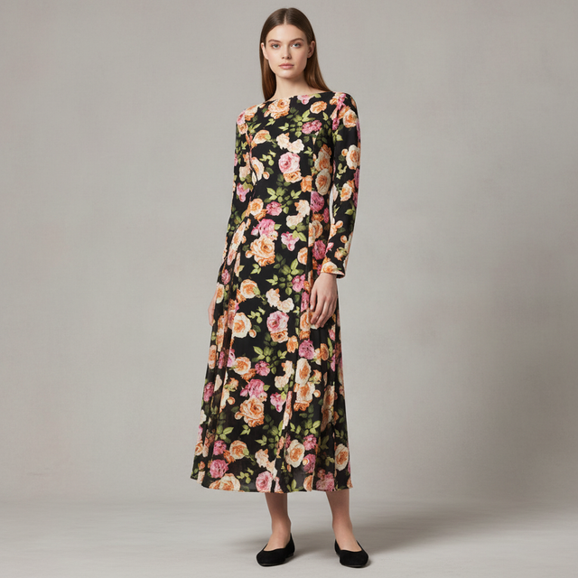 Elodie Floral Long Sleeve Maxi Dress