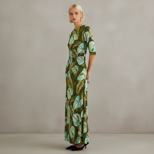 Farm Rio Anturium Leaves Maxi Dress