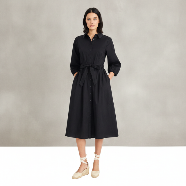 Long Sleeve Midi Shirtdress