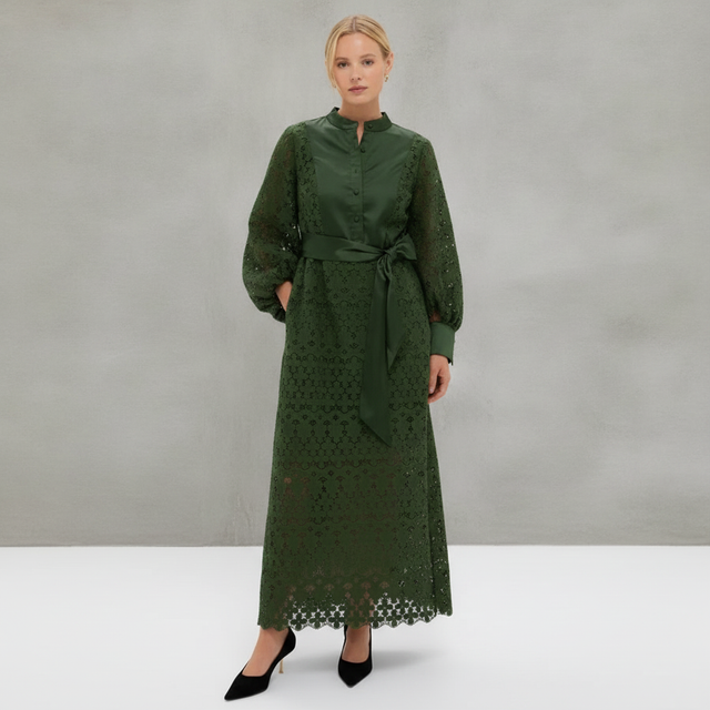 Forest Green Lace Calliope Dress