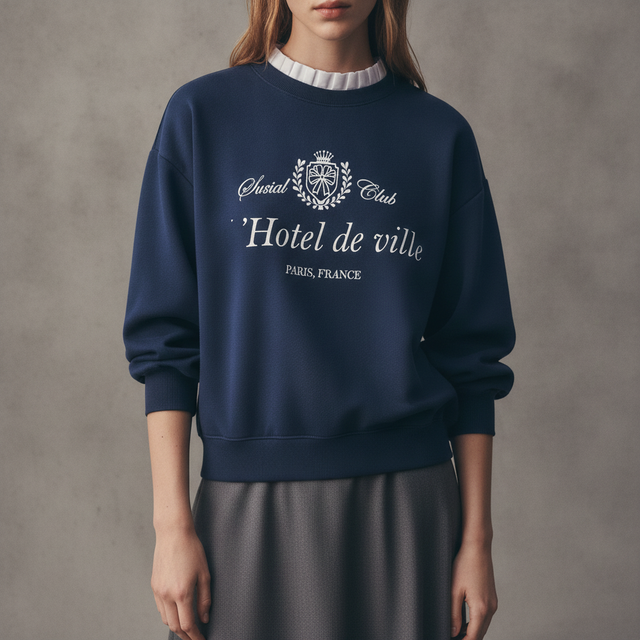 Paris Hotel Sweatshirt - Royalty Blue