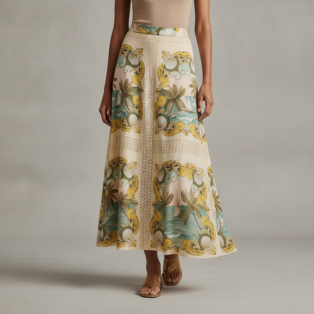 Sand Royal Sea Crochet Midi Skirt