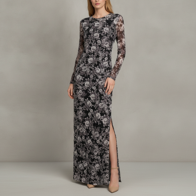 Nic Shirred Mesh Dress
