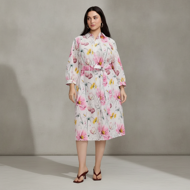Esther 3/4 Sleeve Floral Dress