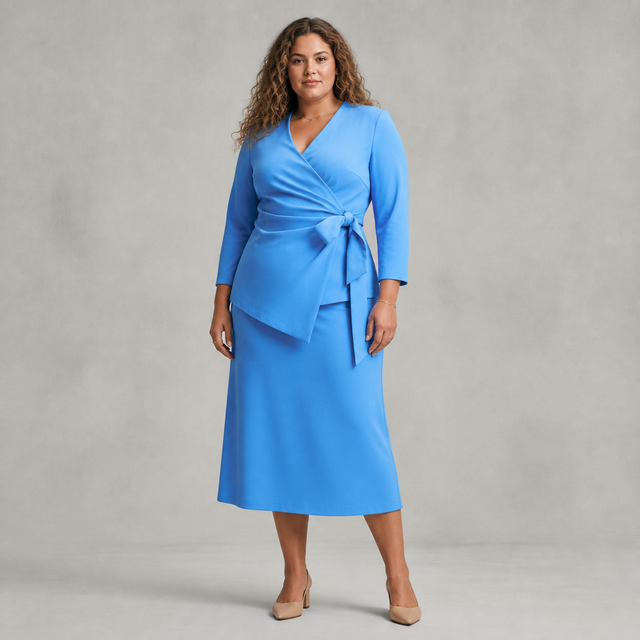 Isaac Mizrahi New York Wrap Blazer - Plus - French Blue