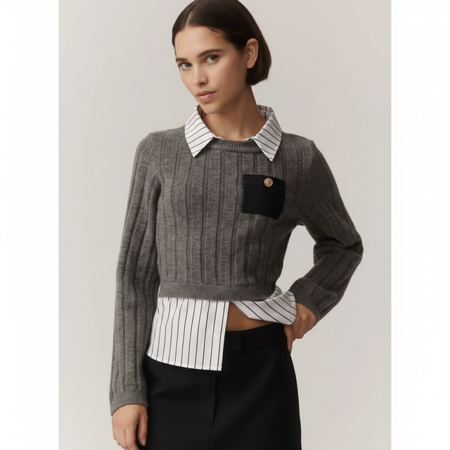 Maeve Sweater & Shirt Twofer