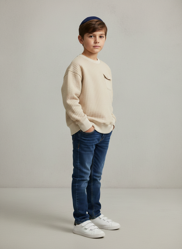 Quilted Utility Pocket Sweatshirt Boys