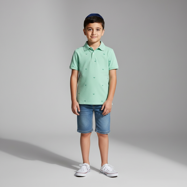 Boys' Short Sleeve Tennis Racket Printed Polo Shirt - Cat & Jack