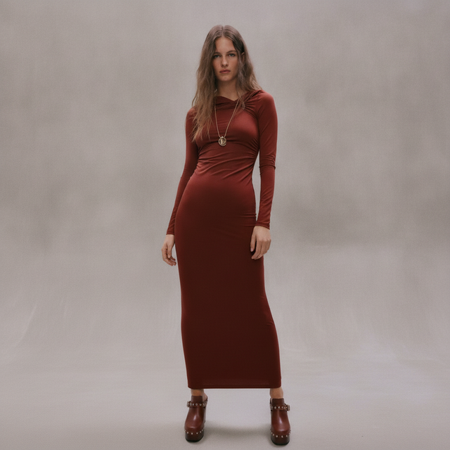 Draped Jersey Dress
