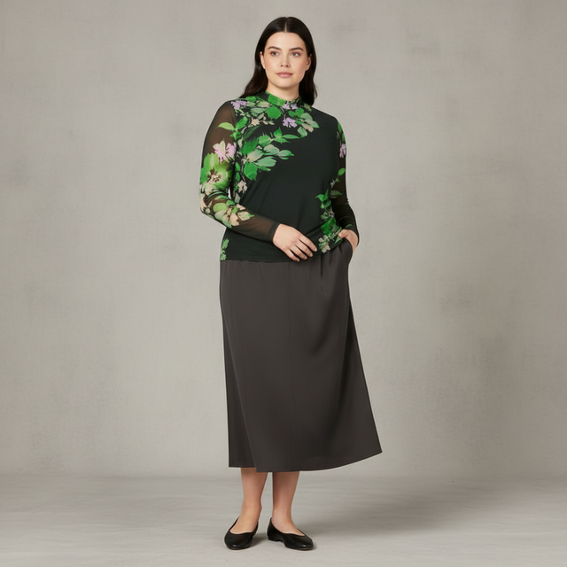 Estelle Plus Fiora Mesh Top