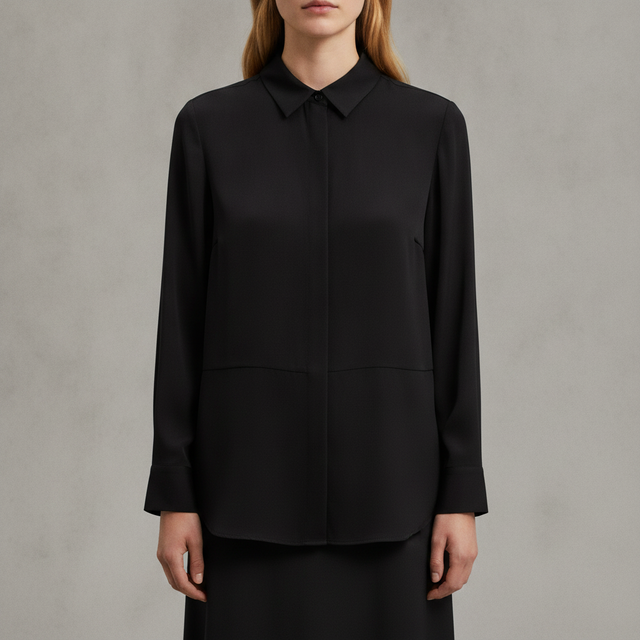 Vince Camuto Long Sleeve Button-Down Shirt - Plus - Rich Black
