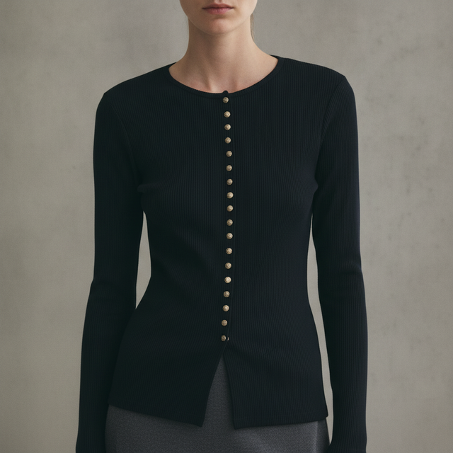 Rib-Knit Cardigan